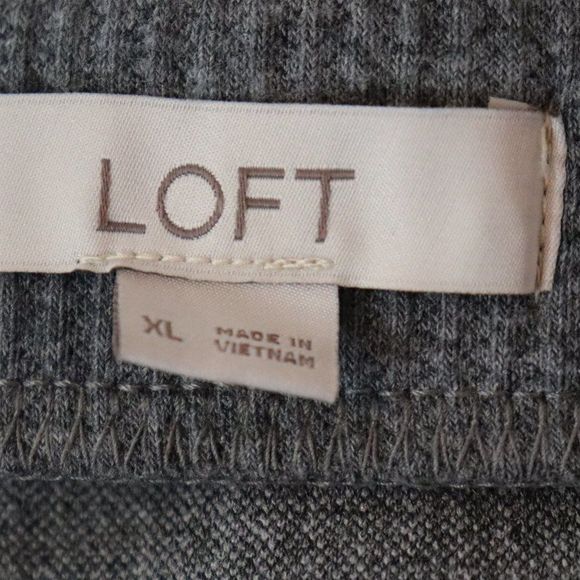 Loft Gray Stretch Pencil Skirt XL - Picture 4 of 5